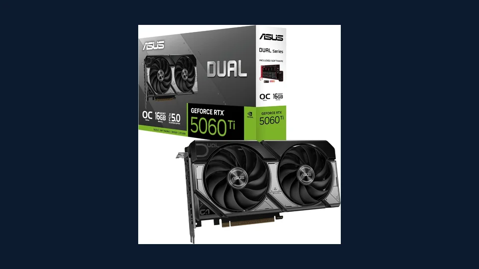 ASUS Dual NVIDIA GeForce RTX 5060 Ti 16GB GDDR7 OC Edition