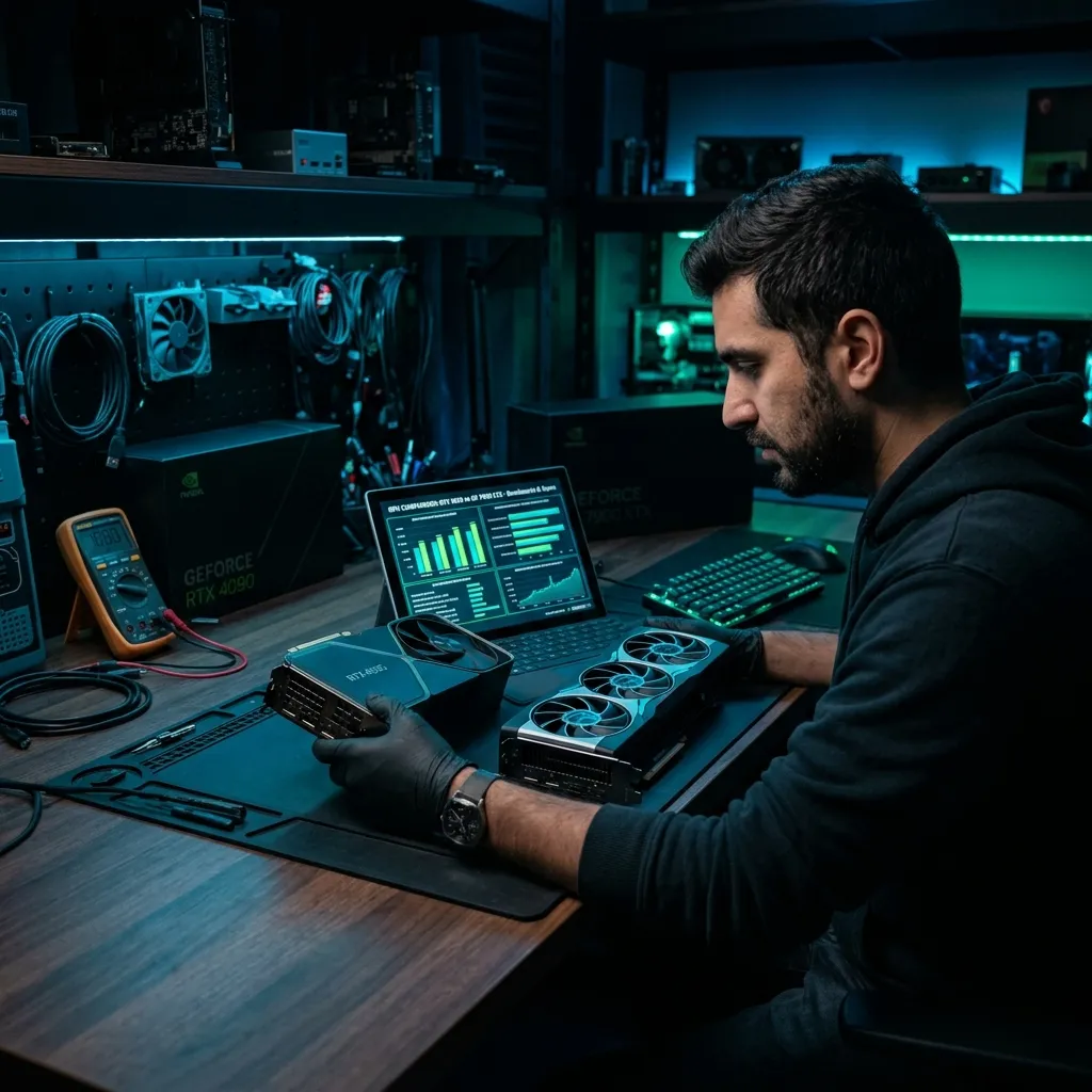 Usuario comparando GPU NVIDIA AMD y tarjeta usada antes de comprar