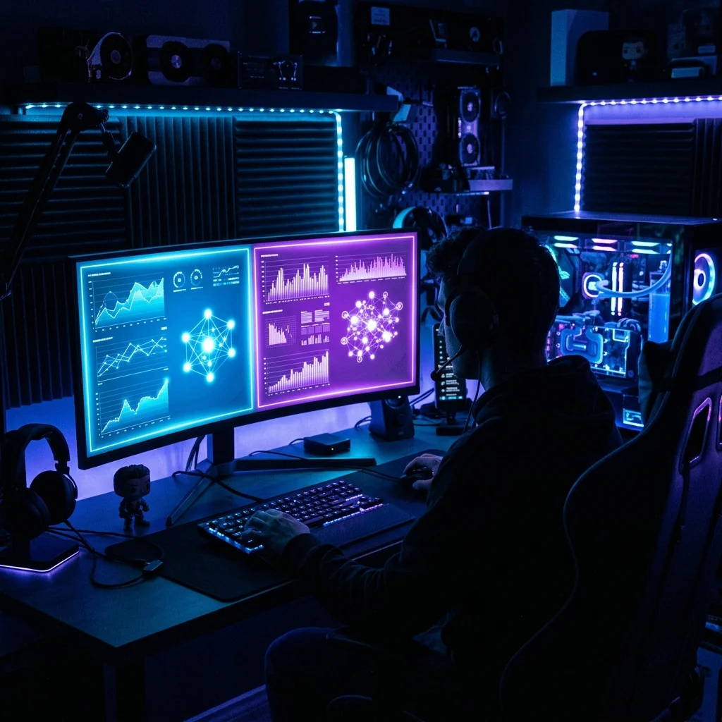 Jugador comparando tecnologías de software antes de elegir una tarjeta gráfica