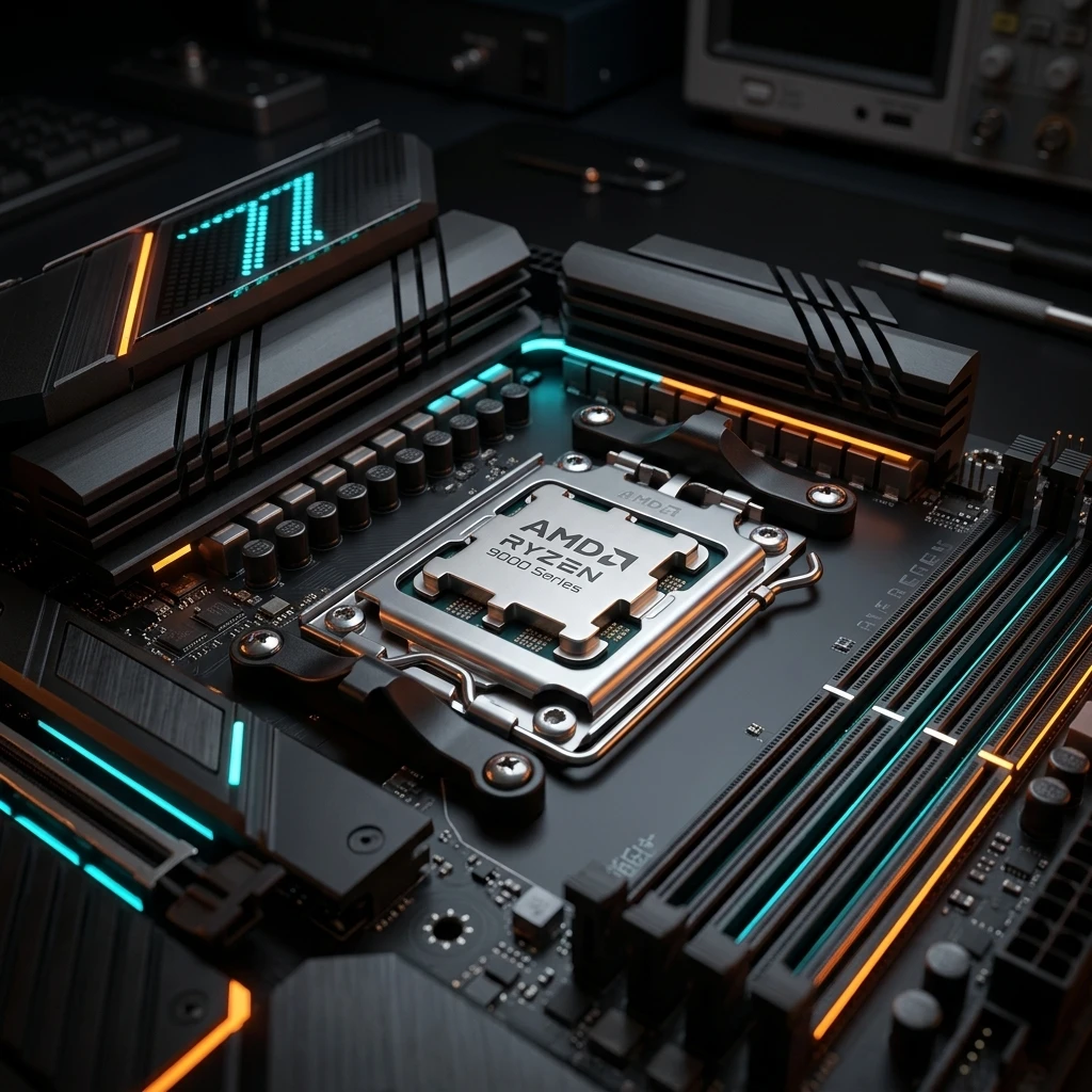 Procesador AMD Ryzen 9 9900X representado como una oferta para gaming streaming y productividad