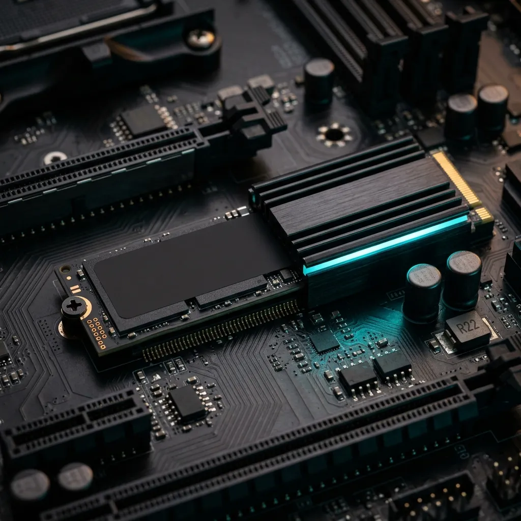 SSD NVMe siendo revisado durante diagnóstico de congelamientos en Windows