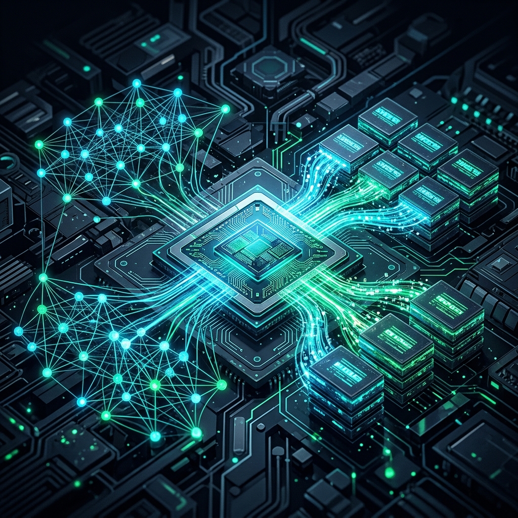 GPU ejecutando un modelo de inteligencia artificial local mientras utiliza memoria VRAM