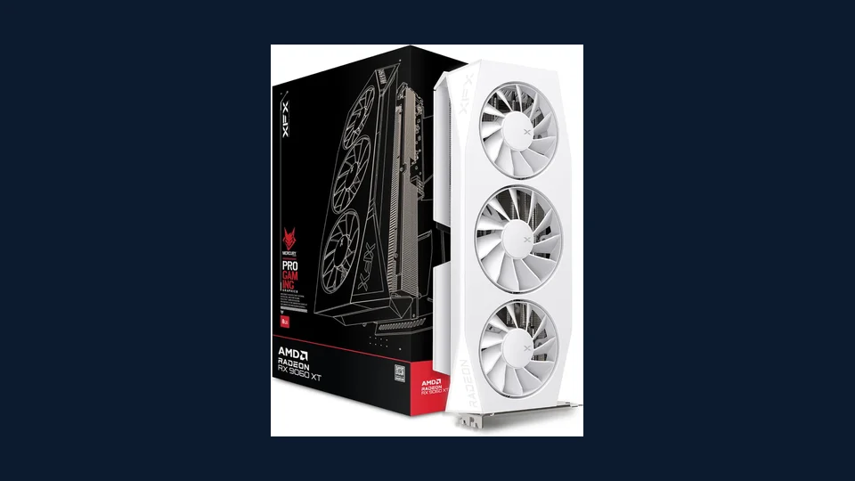 XFX Mercury AMD Radeon RX 9060 XT OC White Gaming Edition 16GB